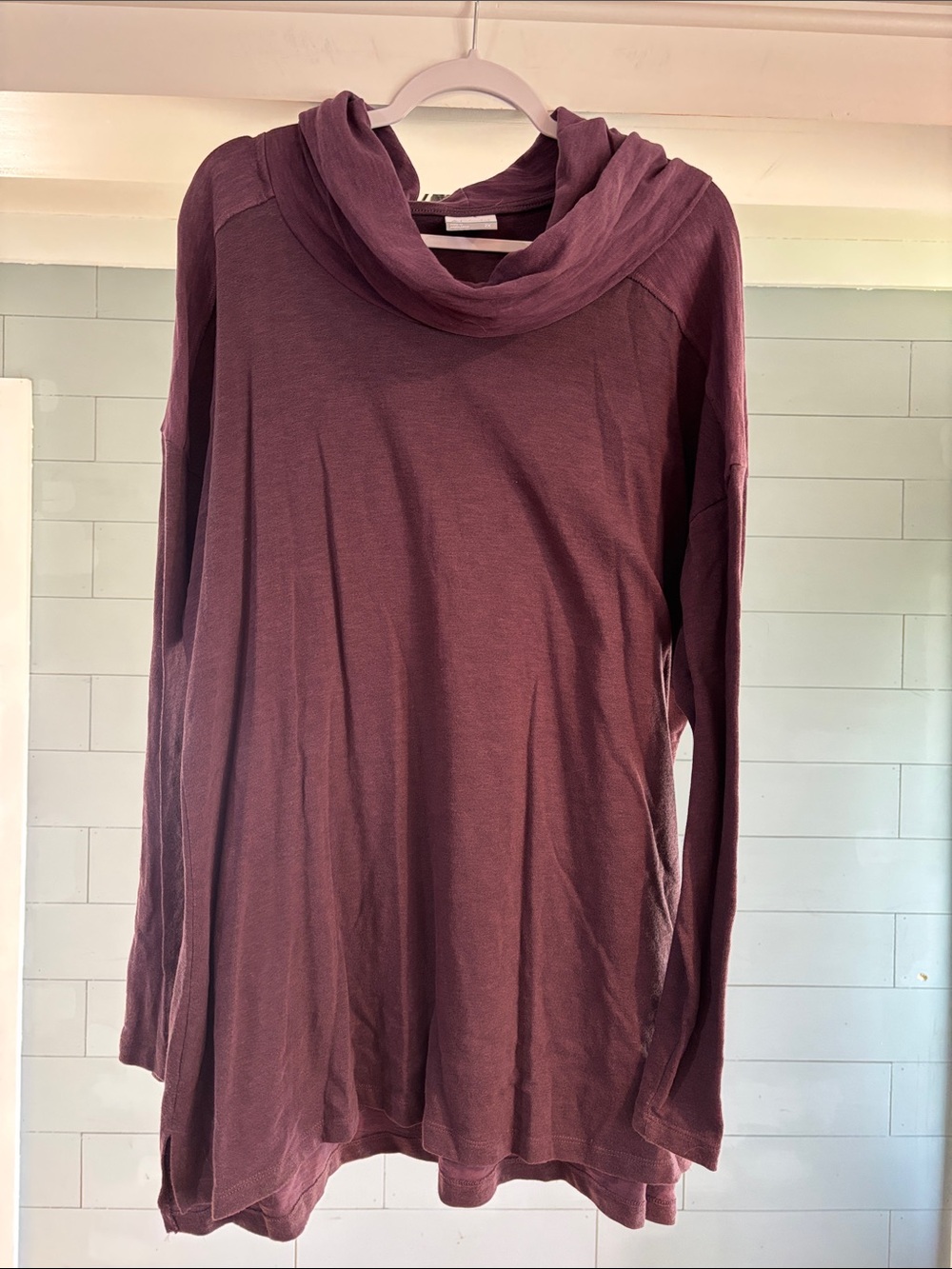 Columbia Plum Long Sleeve Cowl Neck Tunic